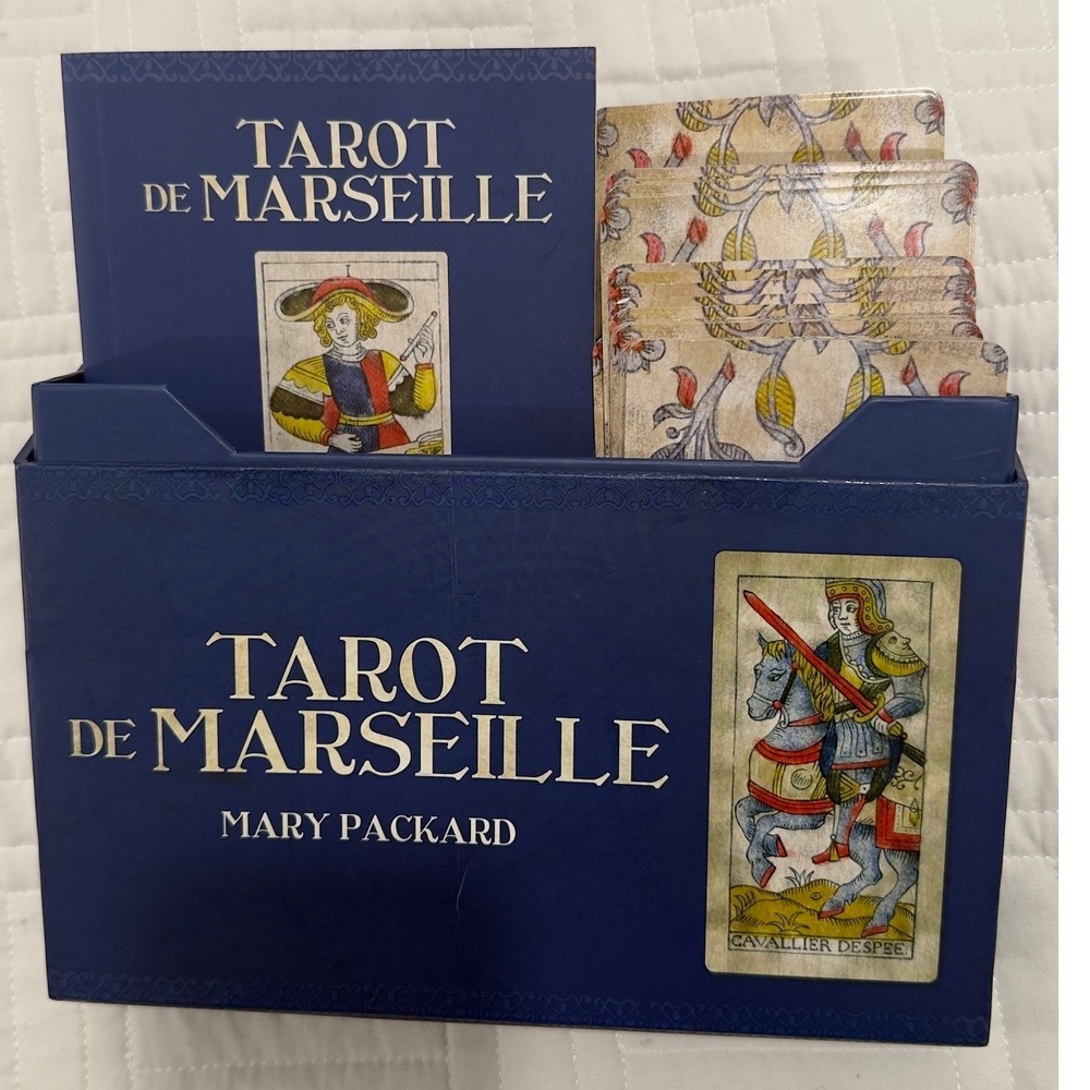 Tarot de Marseille Mary Packard Kit with Cards Book Cloth and Pouch